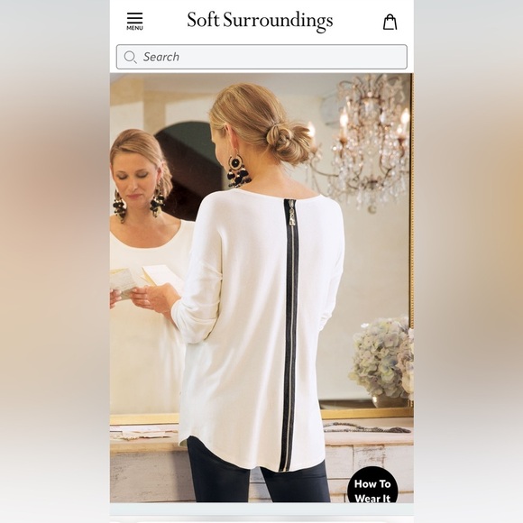 Soft Surroundings White Long Sleeve tunic - Picture 1 of 5